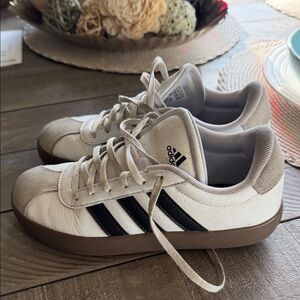 Adidas White and Black Casual Shoes